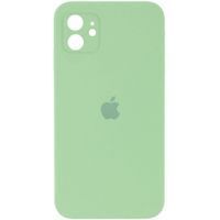 Чехол Silicone Case Full Camera Square Iphone 11 (Мятный / Mint)