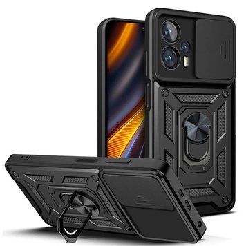 Ударопрочный чехол Camshield Serge Ring for Magnet для Xiaomi Poco X4 GT (Чёрный)