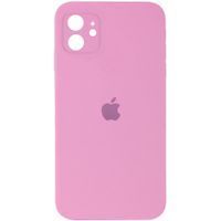 Чехол Silicone Case Full Camera Square Iphone 11 (Розовый / Light Pink)