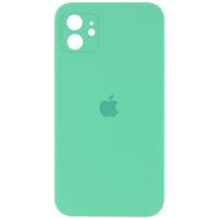 Чохол Silicone Case Full Camera Square Iphone 12 (Бирюзовый / Spearmint)