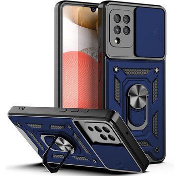 Ударопрочный чехол Camshield Serge Ring for Magnet для Samsung Galaxy M32 (Темно Синий)