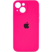 Чехол Silicone Case Full Camera Protective (AA) Apple iPhone 15 (6.1") (Розовый / Barbie pink)