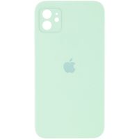 Чохол Silicone Case Full Camera Square Iphone 12 (Ніжно Блакитний / Light Turquoise)