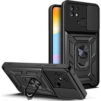 Ударостійкий чохол Camshield Serge Ring for Magnet для Xiaomi Redmi 10C (Чорний)