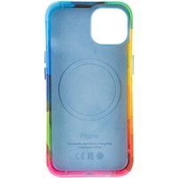Чехол кожаний Colour Splash with MagSafe для Apple iPhone 13 (6.1") (Red / Blue) фото 3