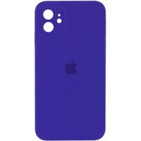 Чехол Silicone Case Full Camera Square Iphone 12 (Фиолетовый / Ultra Violet)