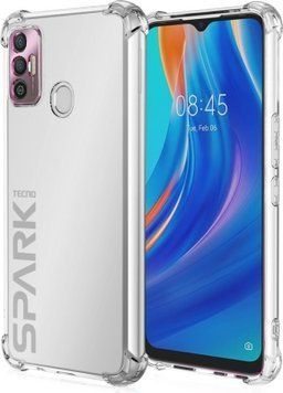 Чехол прозрачный с усиленными углами для Tecno Spark 7