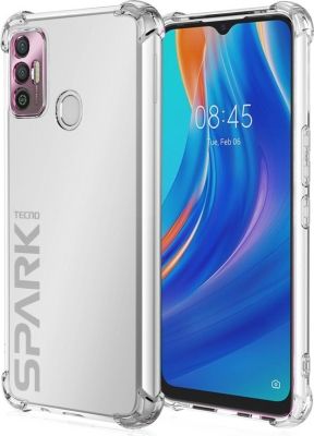 Чохол прозорий з посиленими кутами для Tecno Spark 7