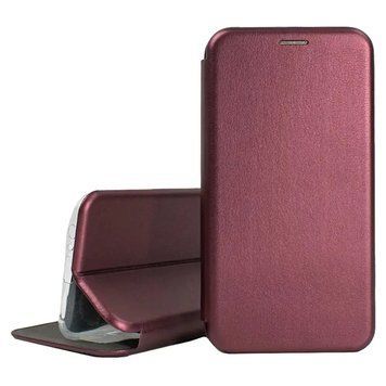 Чохол книжка Premium шкіряний Xiaomi Redmi 12 (Бордовый)