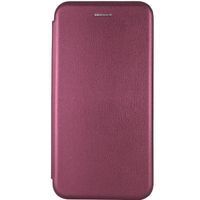 Чехол книжка Premium кожаный Samsung Galaxy A04 (Бордовый)