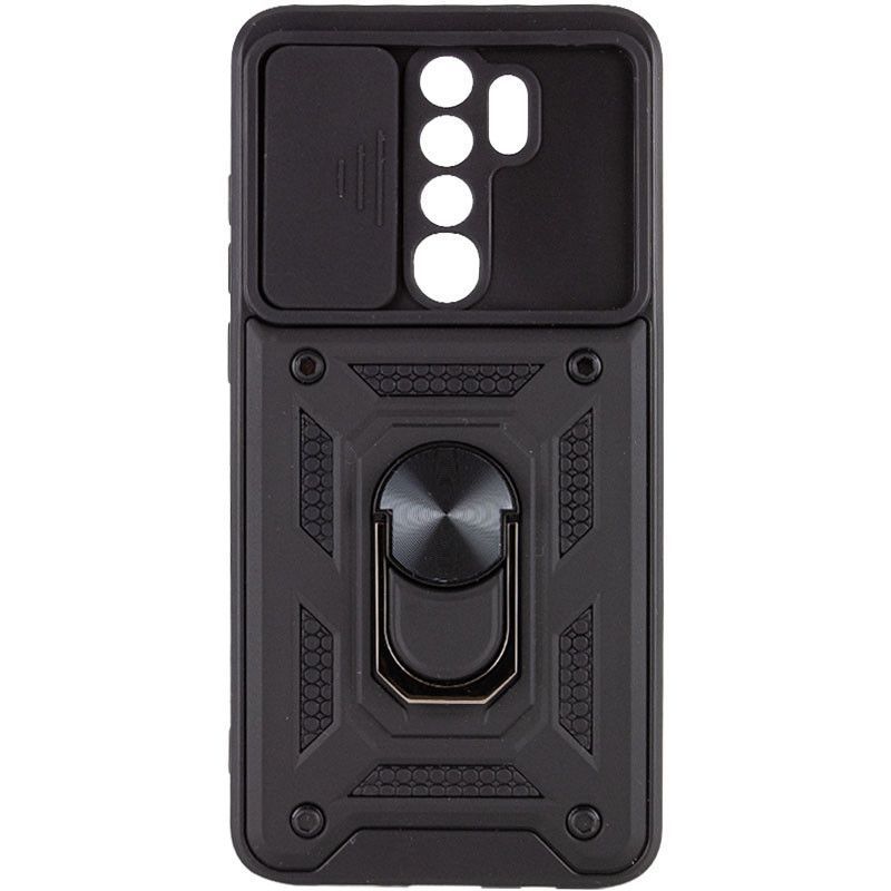 Ударопрочный чехол Camshield Serge Ring for Magnet для Xiaomi Redmi 9 (Черный)