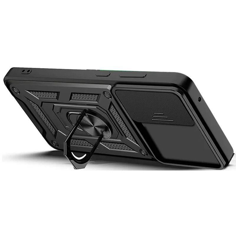 Ударопрочный чехол Camshield Serge Ring for Magnet для Xiaomi Redmi Note 11S (Черный)