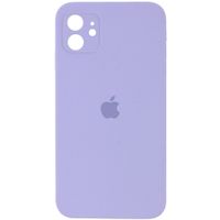 Чохол Silicone Case Full Camera Square Iphone 12 (Бузковий / Dasheen)