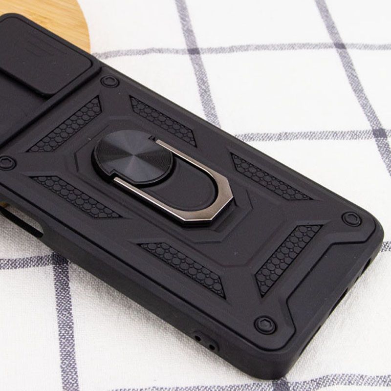 Ударопрочный чехол Camshield Serge Ring for Magnet для Xiaomi Redmi Note 11 4G (Черный)