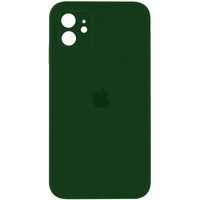 Чехол Silicone Case Full Camera Square Iphone 11 (Зеленый / Army green)
