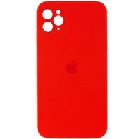 Чехол Silicone Case Full Camera Square Iphone 11 Pro Max (Красный / Red)