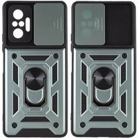 Ударопрочный чехол Camshield Serge Ring for Magnet для Xiaomi Redmi Note 10 Pro Max (Зелёный)