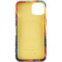 Чехол кожаний Colour Splash with MagSafe для Apple iPhone 12 Pro (6.1") (Orange / Red) фото 3