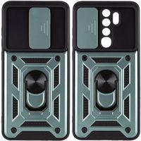 Ударопрочный чехол Camshield Serge Ring for Magnet для Xiaomi Redmi 9 (Зеленый)