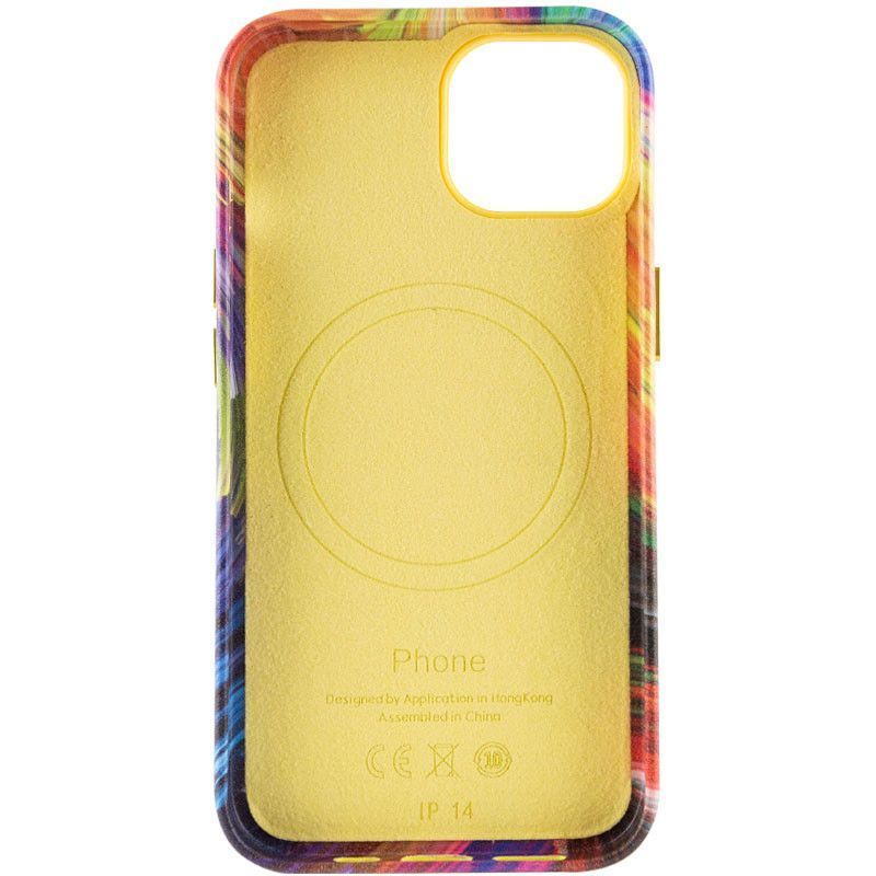 Чехол кожаний Colour Splash with MagSafe для Apple iPhone 12 Pro (6.1") (Orange / Red)