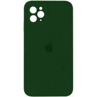 Чехол Silicone Case Full Camera Square Iphone 11 Pro (Зеленый / Army green)