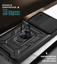Ударопрочный чехол Camshield Serge Ring for Magnet для Xiaomi Redmi 9A (Черный) фото 3