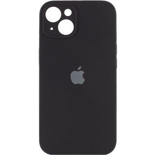 Чехол Silicone Case Full Camera Protective (AA) Apple iPhone 15 Plus (6.7") (Черный / Black)