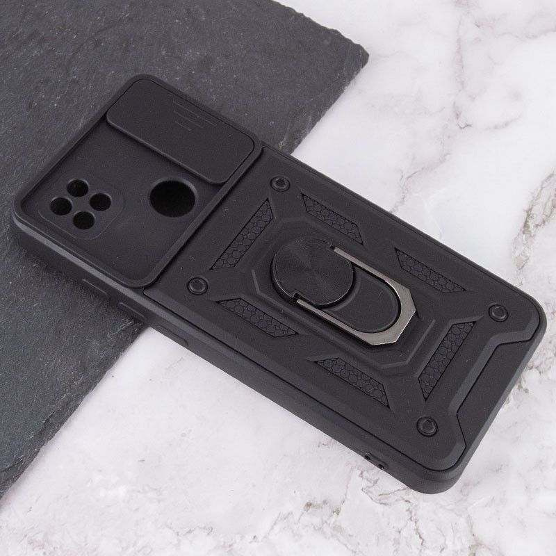 Ударопрочный чехол Camshield Serge Ring for Magnet для Xiaomi Redmi 9C (Черный)