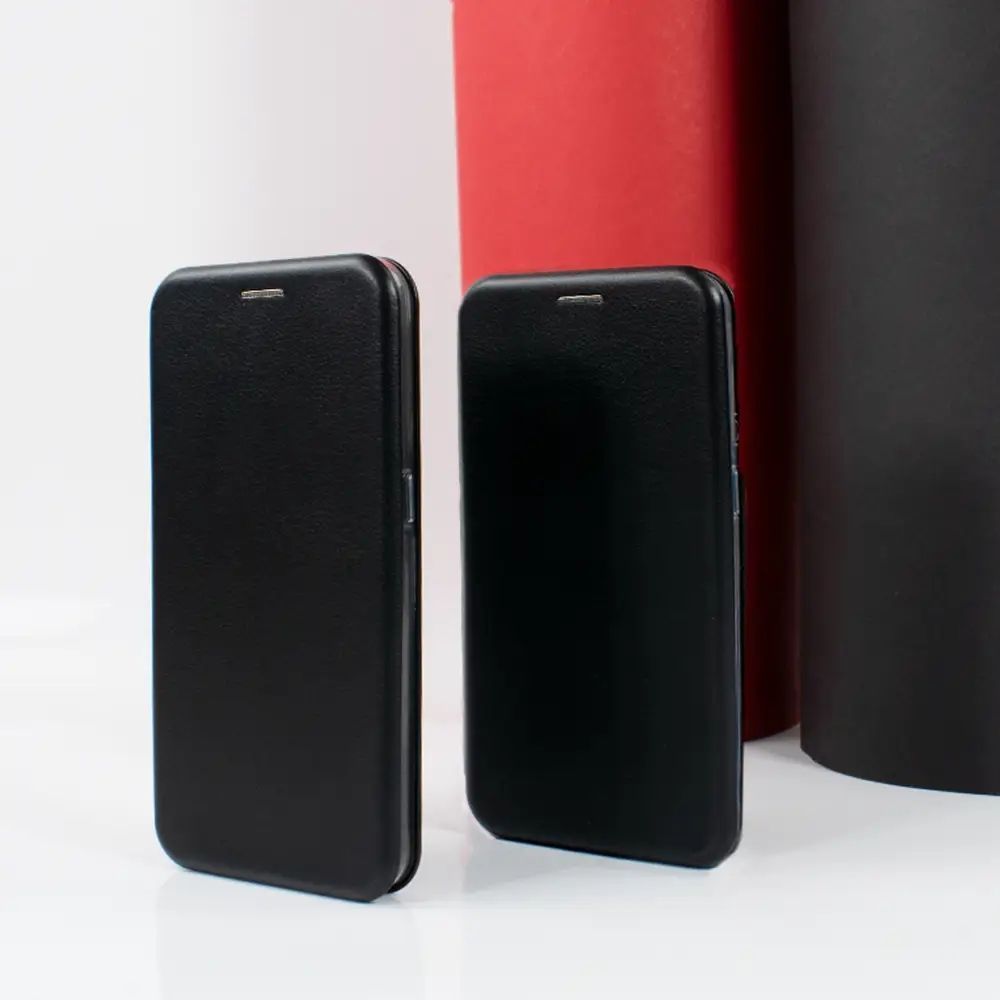 Чехол книжка Premium кожаный Xiaomi Redmi S2 Черный