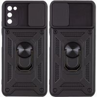 Ударопрочный чехол Camshield Serge Ring for Magnet для Samsung Galaxy A03S (Чёрный)