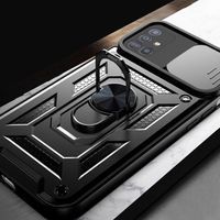 Ударопрочный чехол Camshield Serge Ring for Magnet для Samsung Galaxy A51 (Черный) фото 3