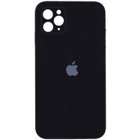 Чехол Silicone Case Full Camera Square Iphone 12 Pro (Черный / Black)