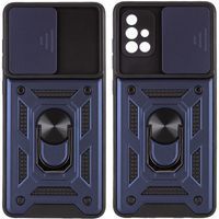 Ударопрочный чехол Camshield Serge Ring for Magnet для Samsung Galaxy A51 (Темно Синий)
