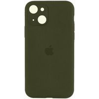 Чехол Silicone Case Full Camera Square Iphone 13 Mini (Темно Зеленый / Dark green)