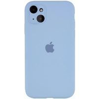 Чехол Silicone Case Full Camera Square Iphone 13 Mini (Нежно Голубой / Light Turquoise)