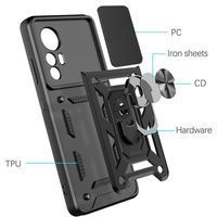Ударопрочный чехол Camshield Serge Ring for Magnet для Xiaomi 12T (Чёрный) фото 3