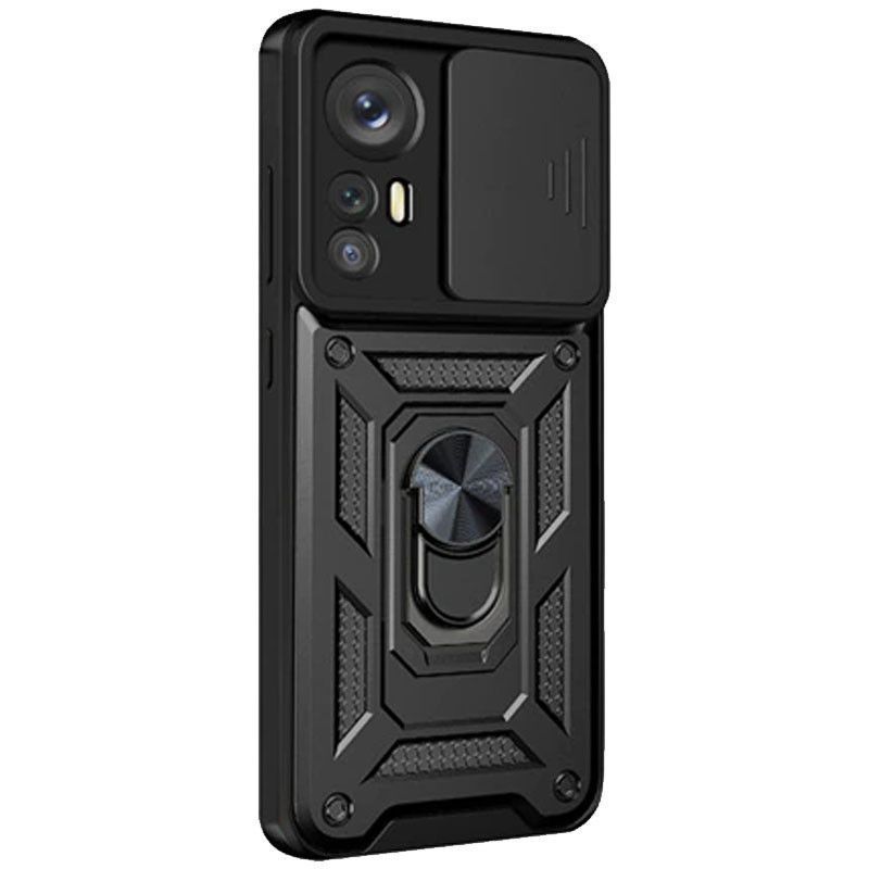 Ударопрочный чехол Camshield Serge Ring for Magnet для Xiaomi 12T (Чёрный)