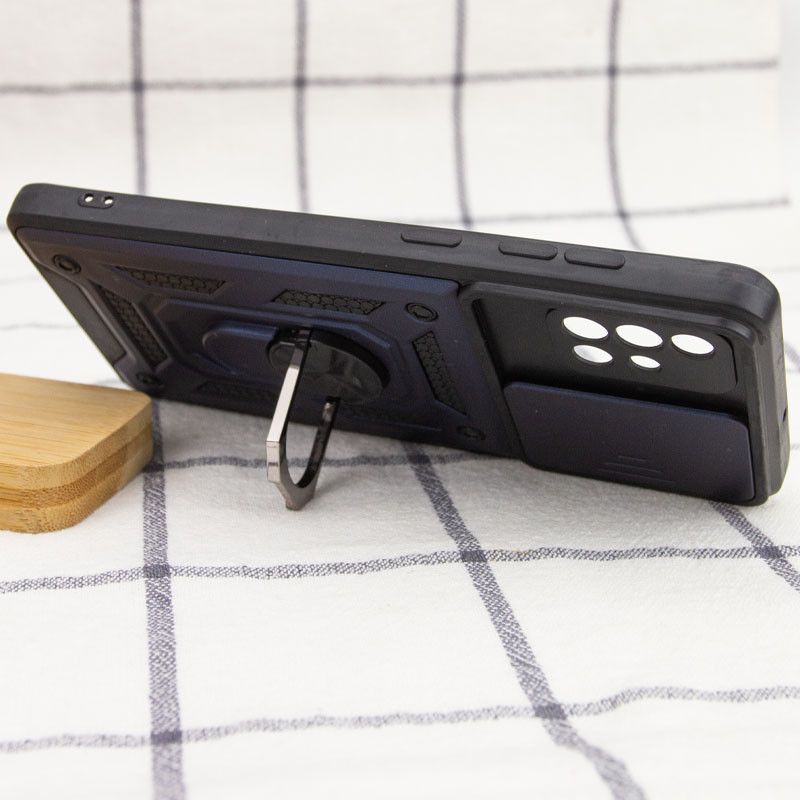 Ударопрочный чехол Camshield Serge Ring for Magnet для Samsung Galaxy A71 (Темно Синий)
