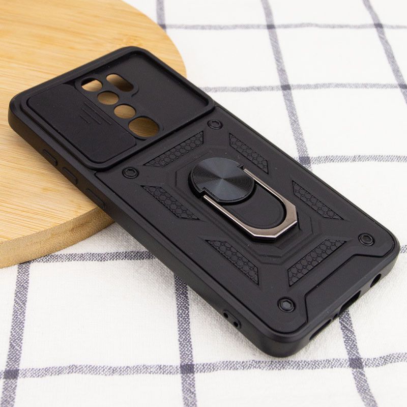 Ударопрочный чехол Camshield Serge Ring for Magnet для Xiaomi Redmi Note 8 Pro (Черный)