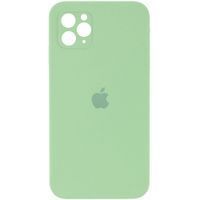 Чехол Silicone Case Full Camera Square Iphone 12 Pro (Мятный / Mint)