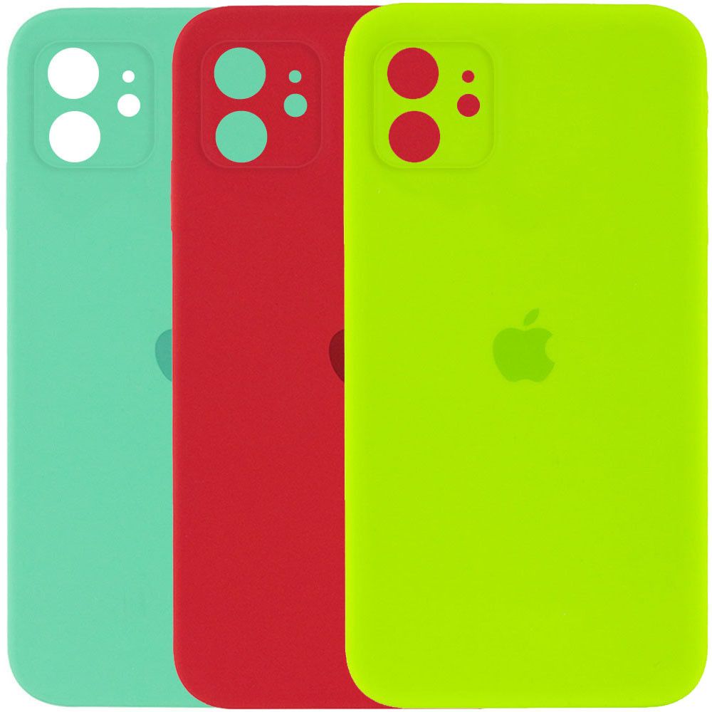 Чохол Silicone Case Full Camera Square Iphone 12