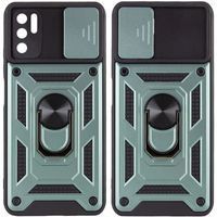 Ударопрочный чехол Camshield Serge Ring for Magnet для Xiaomi Poco M3 (Зеленый)