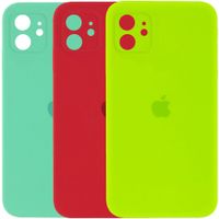 Чохол Silicone Case Full Camera Square Iphone 12 фото 1