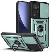 Ударопрочный чехол Camshield Serge Ring for Magnet для Xiaomi 12T (Зелёный)