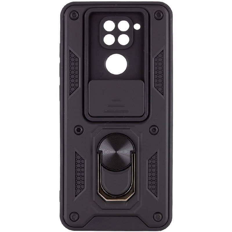 Ударопрочный чехол Camshield Serge Ring for Magnet для Xiaomi Redmi Note 9 (Черный)