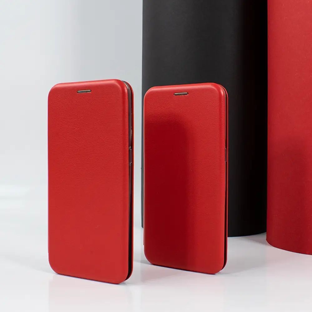 Чехол книжка Premium Nokia C10 Flip Magnetic кожаный Красный