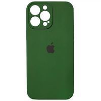 Чехол Silicone Case Full Camera Square Iphone 13 Pro Max (Темно Зеленый / Dark green)