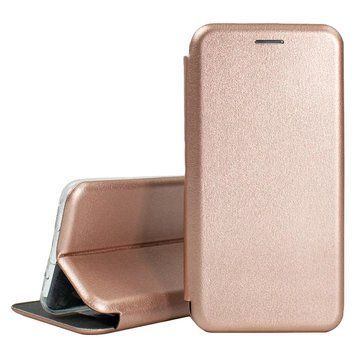 Чохол книжка Premium шкіряний Oppo Reno 4 Lite Рожеве золото