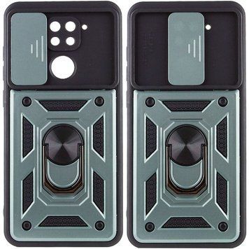 Ударопрочный чехол Camshield Serge Ring for Magnet для Xiaomi Redmi Note 9 (Зеленый)
