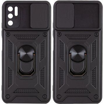 Ударопрочный чехол Camshield Serge Ring for Magnet для Xiaomi Redmi Note 10 5G (Черный)